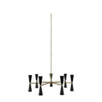 Kalco Lighting 310471BVB Matte Black With Vintage Brass Milo 35-in 12 Light Socket Matte Black W/ Vintage Brass Chandelier Image 1