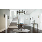 Kalco Lighting Milo 35-in 12 Light Socket Matte Black W/ Vintage Brass Chandelier