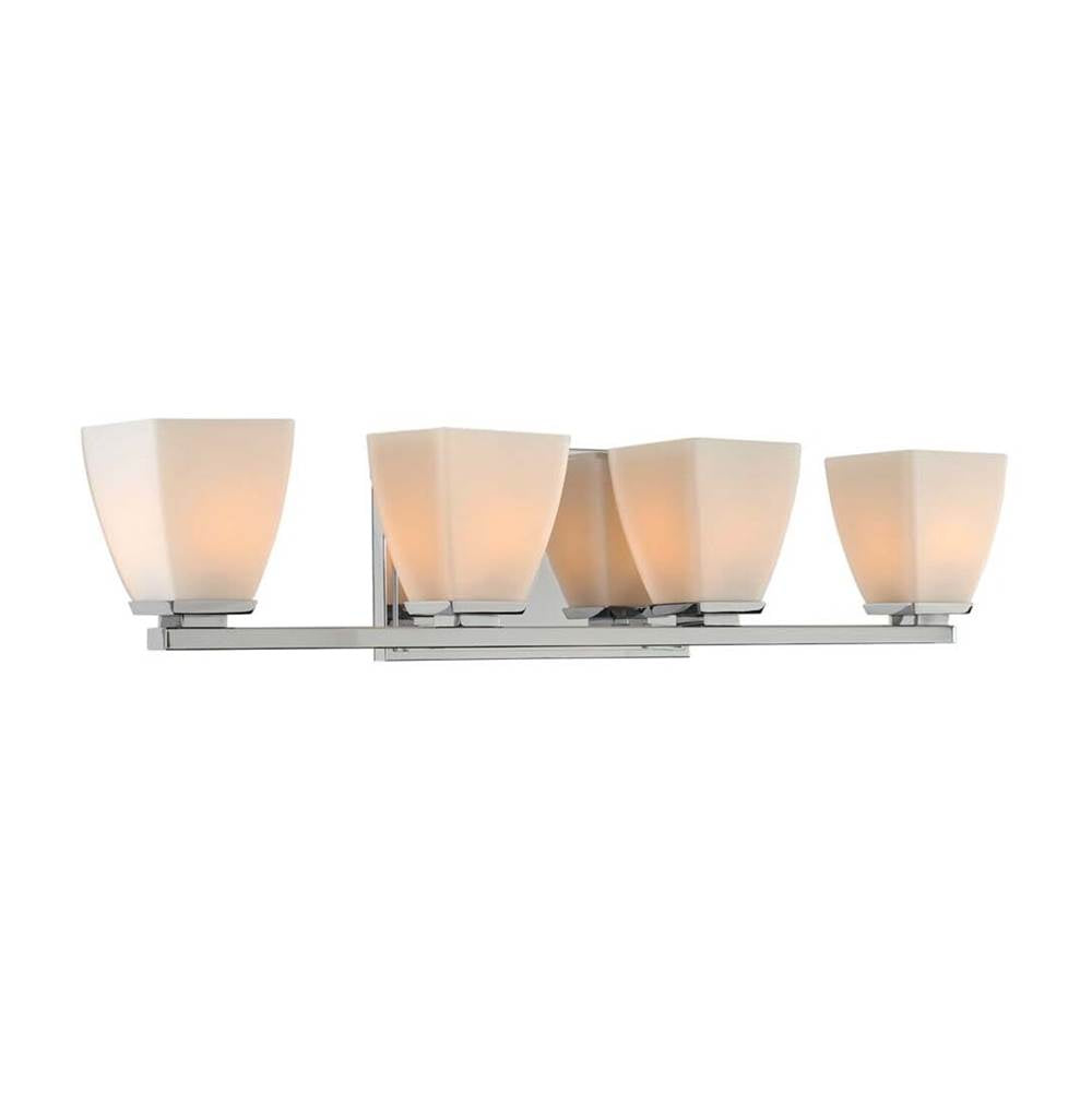Kalco Lighting Huntington 26-in 4 Light Socket Polished Chrome Vanity Light