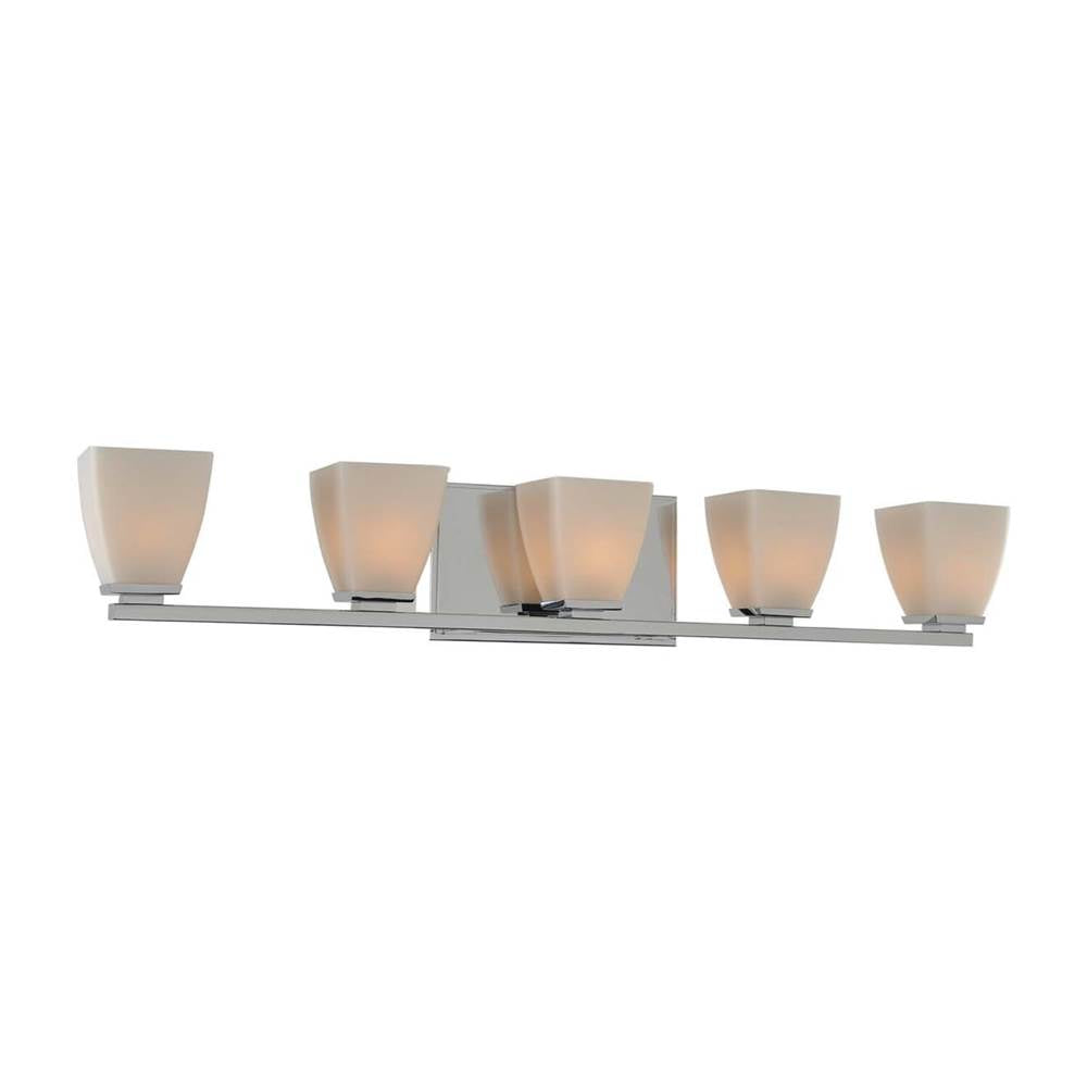 Kalco Lighting Huntington 33-in 5 Light Socket Polished Chrome Vanity Light