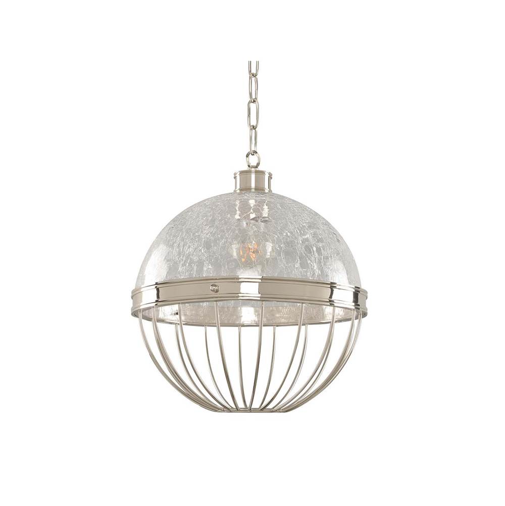 Kalco Lighting Montauk 12-in 1 Light Socket Polished Nickel Pendant