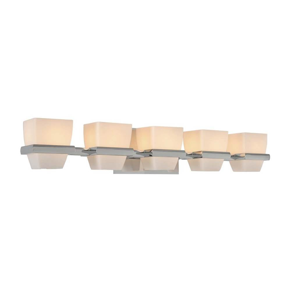 Kalco Lighting Malibu 29-in 5 Light Socket Polished Chrome Vanity Light