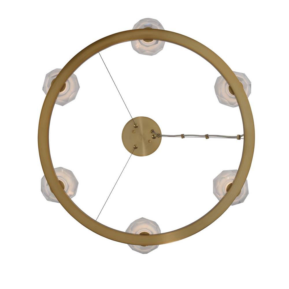 Kalco Lighting Stella 26-in 6 Light Socket Winter Brass Multi-pendant