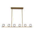 Kalco Lighting Stella 46-in 6 Light Socket Winter Brass Linear Pendant