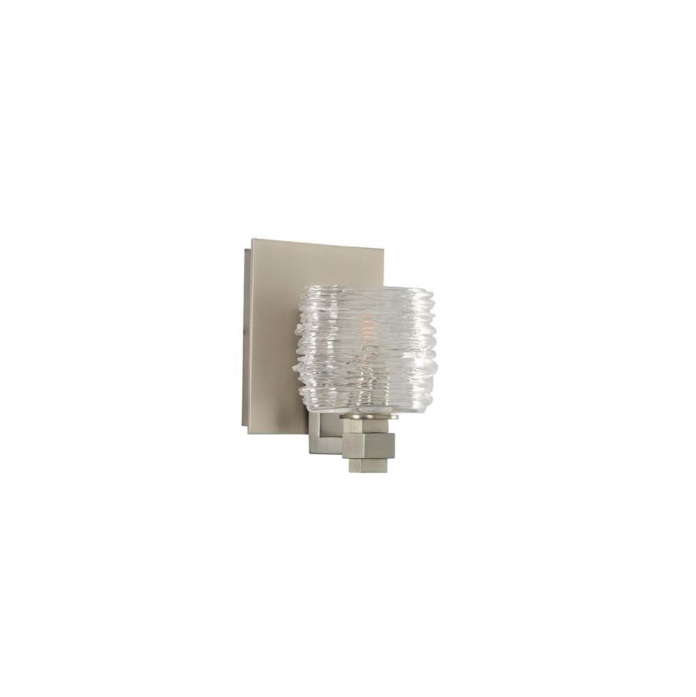 Kalco Lighting Clearwater 5-in 1 Light Socket Satin Nickel Bath Wall Sconce