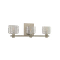 Kalco Lighting Clearwater 21-in 3 Light Socket Satin Nickel Vanity Light