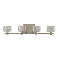 Kalco Lighting Clearwater 29-in 4 Light Socket Satin Nickel Vanity Light