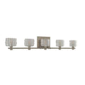 Kalco Lighting Clearwater 37-in 5 Light Socket Satin Nickel Vanity Light