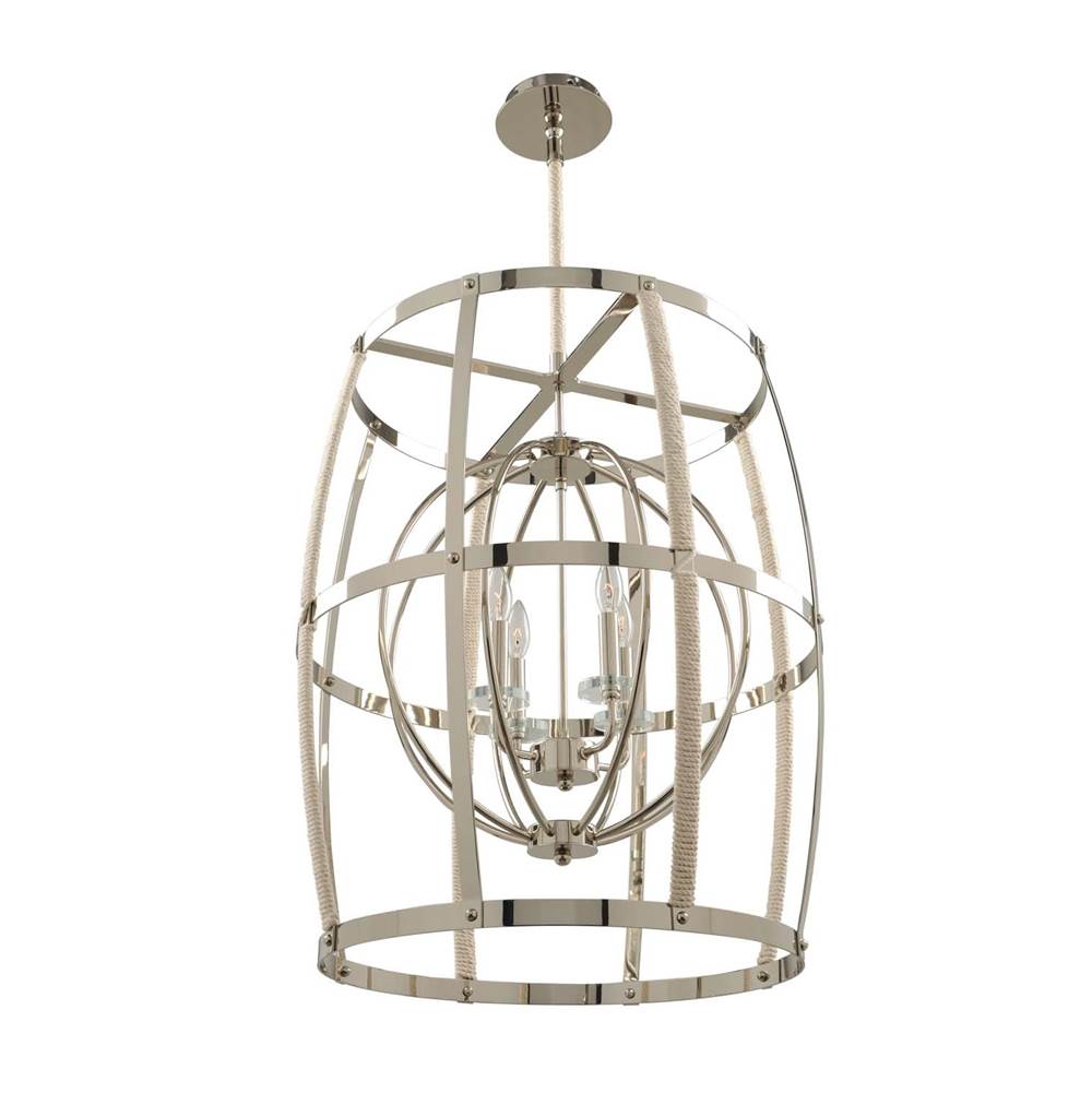 Kalco Lighting Bradbury 24-in 4 Light Socket Polished Nickel Pendant