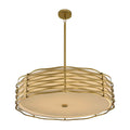 Kalco Lighting Paloma 31-in 1 Light Led Vintage Pearlized Brass Pendant
