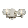 Kalco Lighting Ella 11-in 2 Light Socket Polished Nickel Bath Wall Sconce