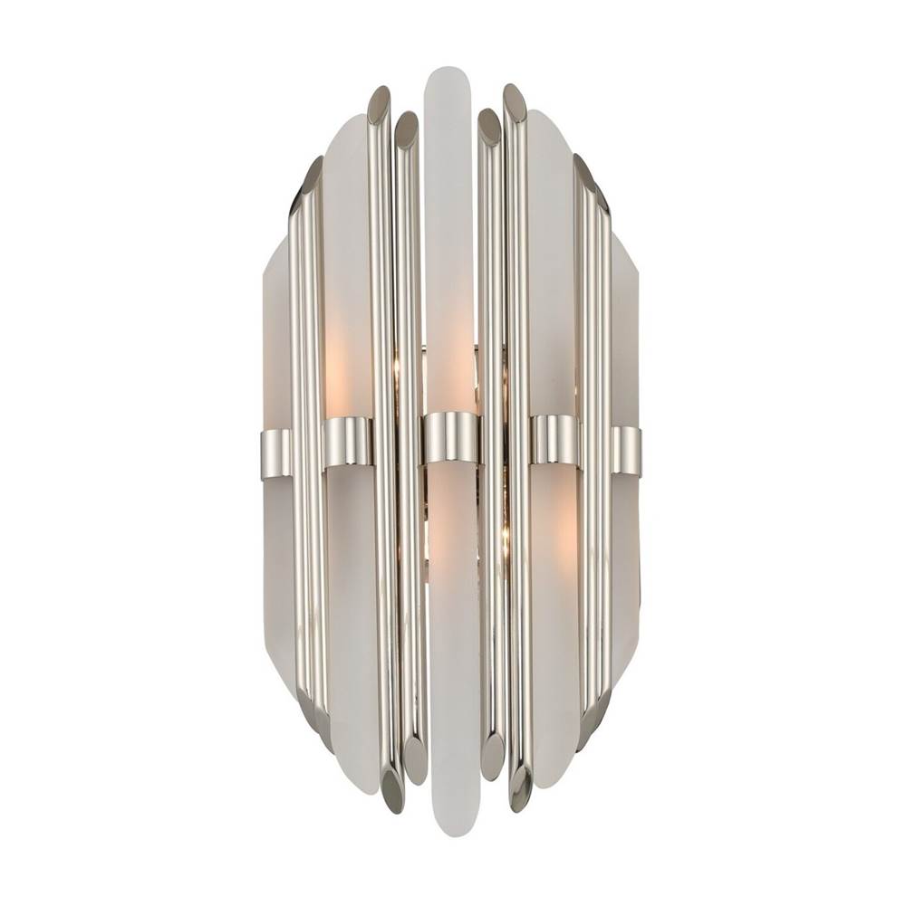 Kalco Lighting Massina 16-in 2 Light Socket Polished Nickel Wall Sconce