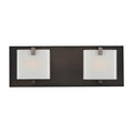 Kalco Lighting Meridian 14-in 2 Light Socket Brushed Black Nickel Bath Wall Sconce