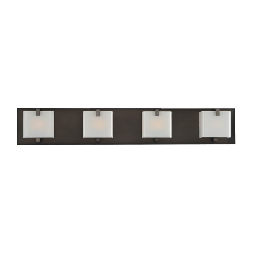 Kalco Lighting Meridian 30-in 4 Light Socket Brushed Black Nickel Vanity Light