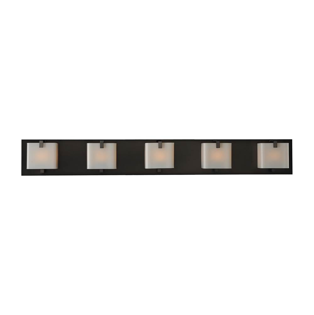 Kalco Lighting Meridian 38-in 5 Light Socket Brushed Black Nickel Vanity Light