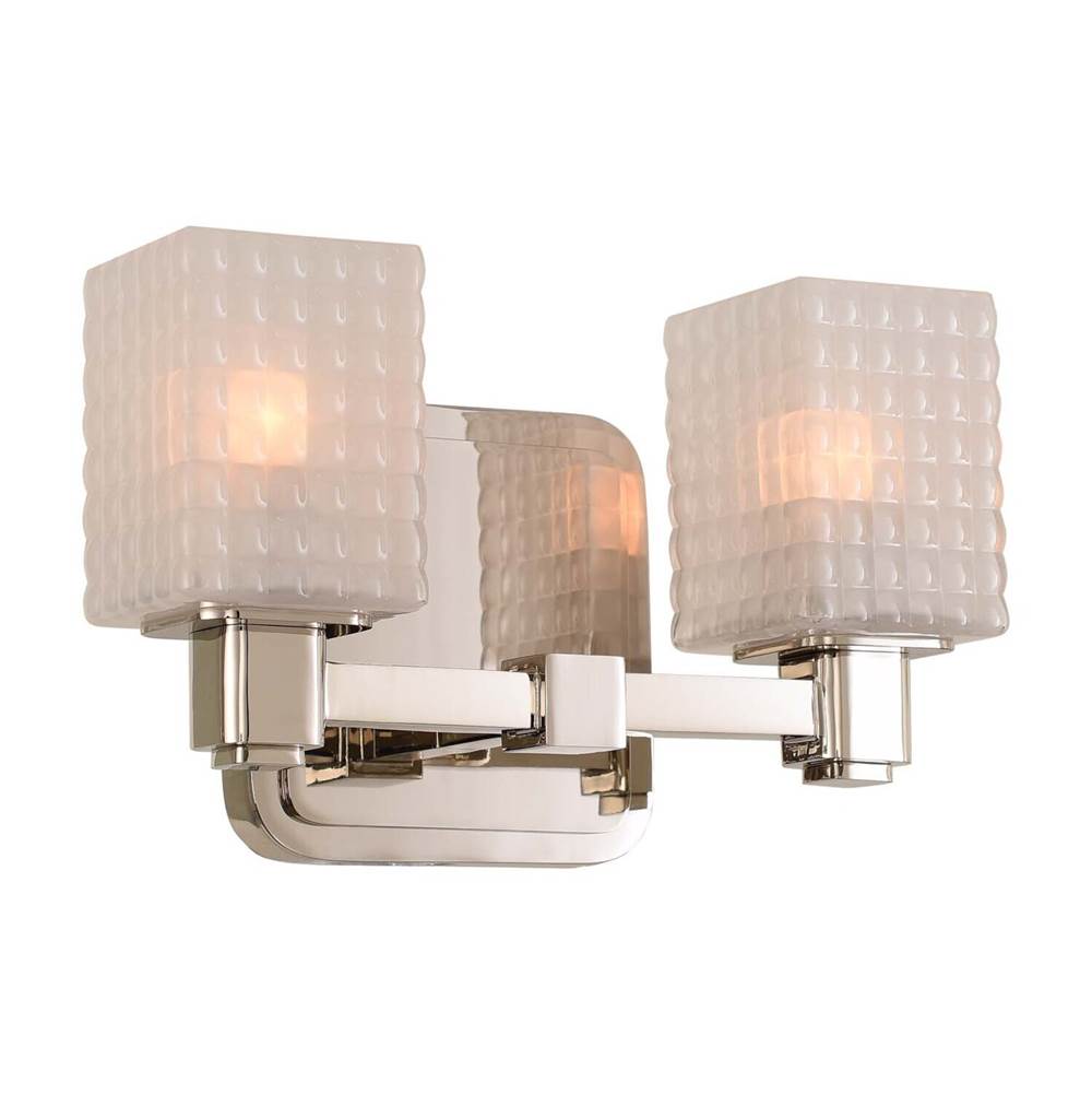 Kalco Lighting Avanti 10-in 2 Light Socket Polished Nickel Bath Wall Sconce