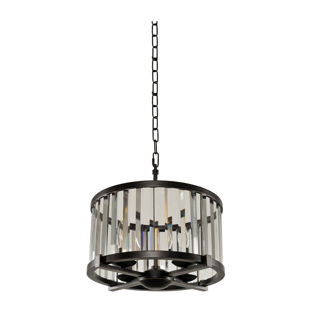 Kalco Lighting Essex 16-in 4 Light Socket Sienna Bronze Semi-flush Mount