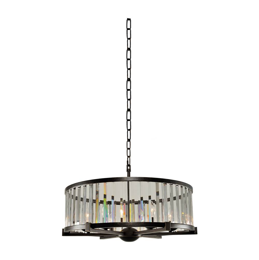 Kalco Lighting Essex 26-in 6 Light Socket Sienna Bronze Pendant