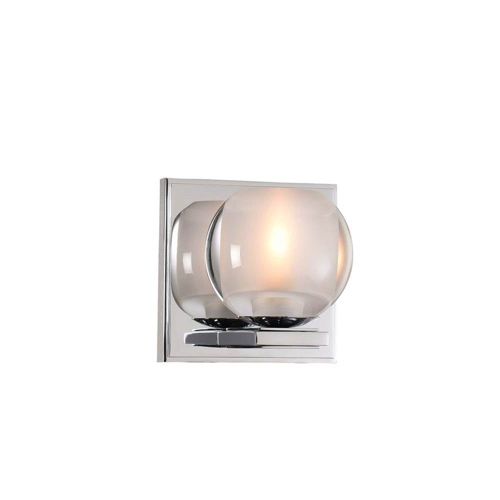 Kalco Lighting Corona 5-in 1 Light Socket Polished Chrome Bath Wall Sconce