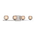 Kalco Lighting Corona 26-in 4 Light Socket Polished Chrome Vanity Light