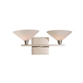 Kalco Lighting Galvaston 15-in 2 Light Socket Polished Nickel Bath Wall Sconce