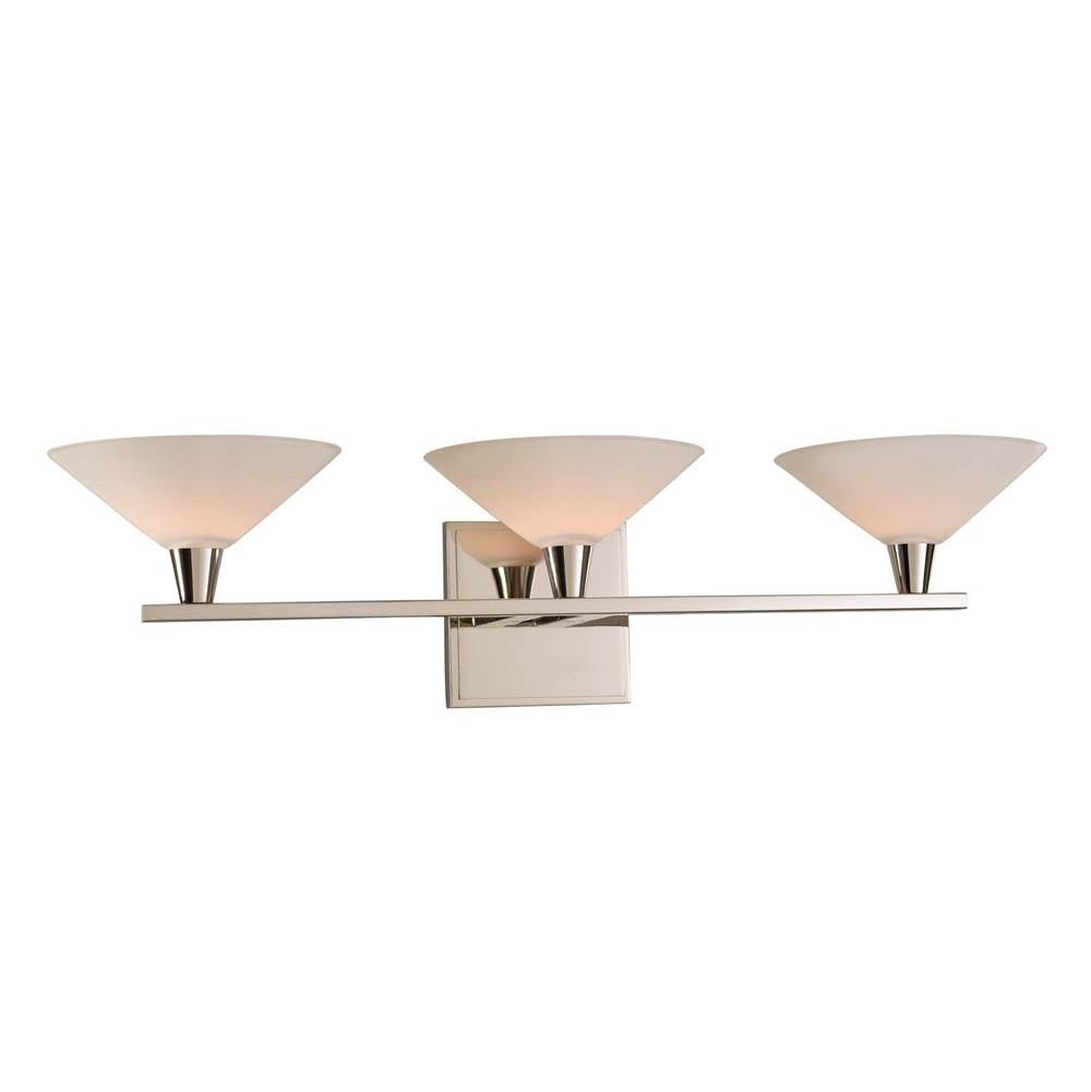 Kalco Lighting Galvaston 23-in 3 Light Socket Polished Nickel Vanity Light