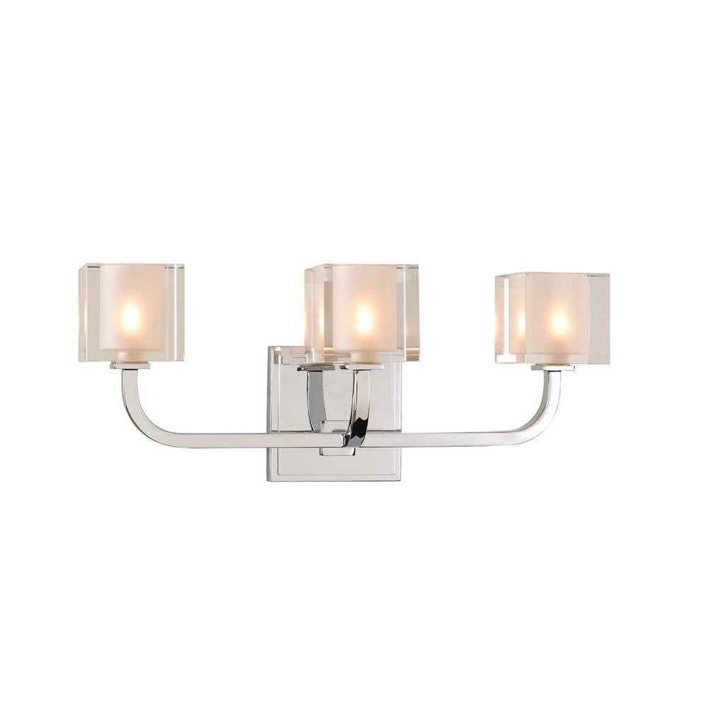 Kalco Lighting Arcata 17-in 3 Light Socket Polished Chrome Vanity Light