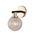 Kalco Lighting Cameo 10-in 1 Light Socket Matte Black W/ Polished Nickel Wall Sconce