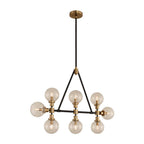 Kalco Lighting Cameo 42-in 8 Light Socket Matte Black Finish Linear Pendant