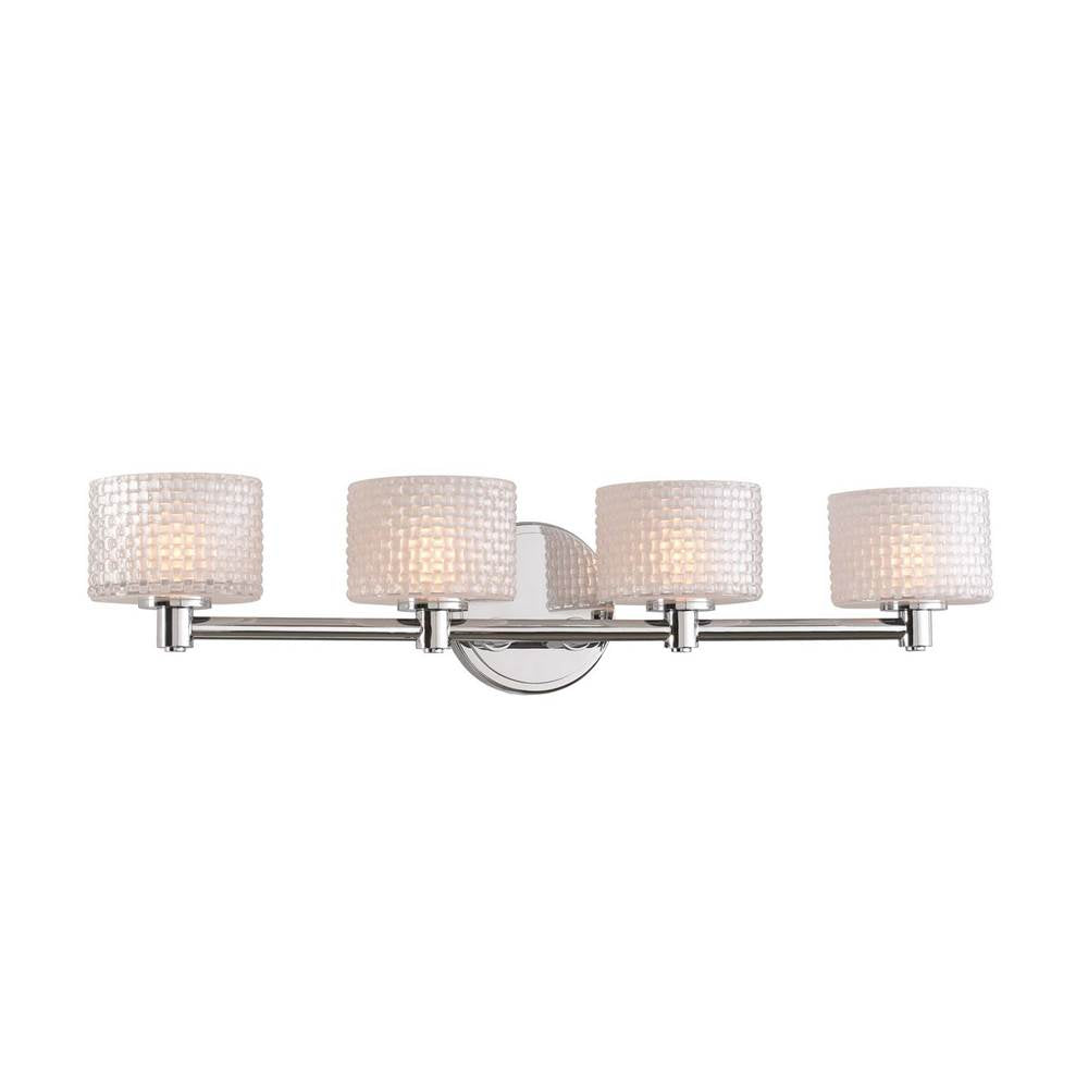 Kalco Lighting Willow 26-in 4 Light Socket Polished Chrome Vanity Light