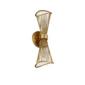 Kalco Lighting Aurora 16-in 2 Light Socket Nordic Brass Wall Sconce