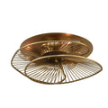Kalco Lighting Aurora 14-in 3 Light Socket Nordic Brass Flush Mount