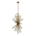 Kalco Lighting Aurora 24-in 6 Light Socket Nordic Brass Pendant
