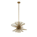 Kalco Lighting Aurora 26-in 6 Light Socket Nordic Brass Pendant