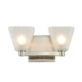 Kalco Lighting Weston 5-in 2 Light Socket Glazed Nickel Bath Wall Sconce