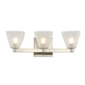 Kalco Lighting Weston 17-in 3 Light Socket Glazed Nickel Vanity Light