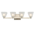 Kalco Lighting Weston 24-in 4 Light Socket Glazed Nickel Vanity Light
