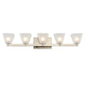 Kalco Lighting Weston 30-in 5 Light Socket Glazed Nickel Vanity Light