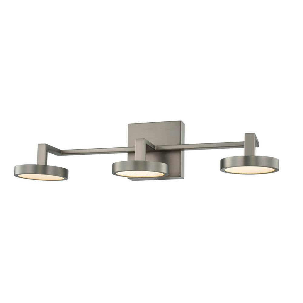 Kalco Lighting Eaton 21-in 3 Light Led Satin Nickel Vanity Light