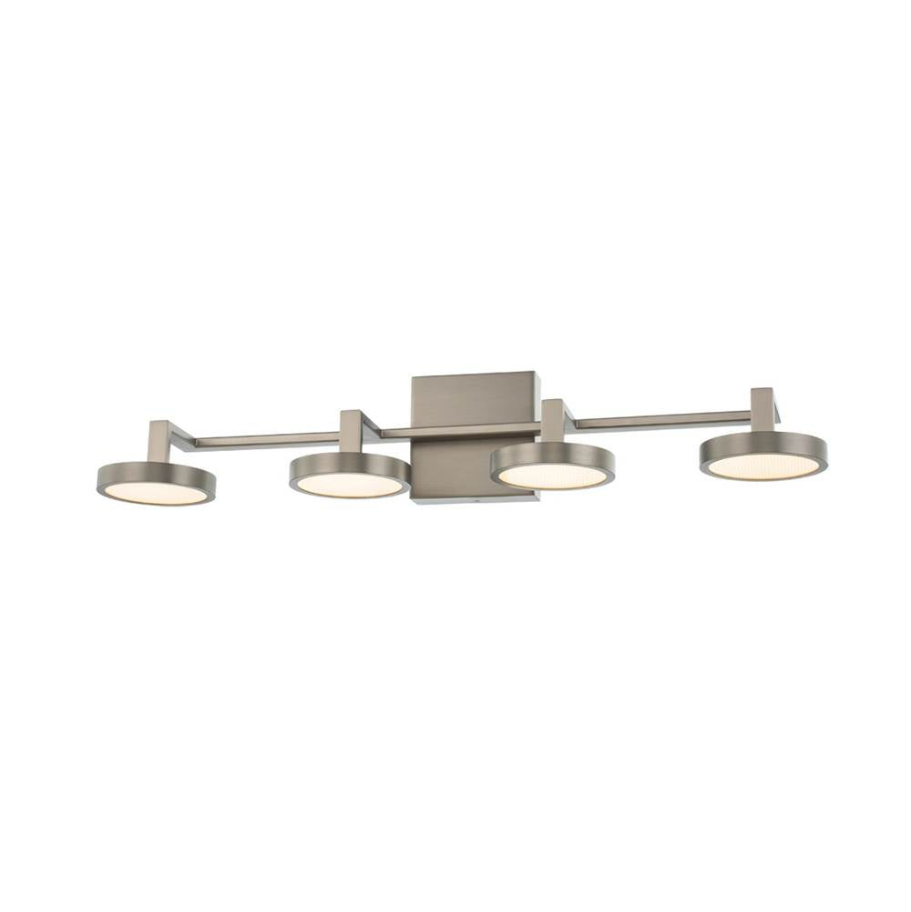 Kalco Lighting Eaton 26-in 4 Light Led Satin Nickel Vanity Light