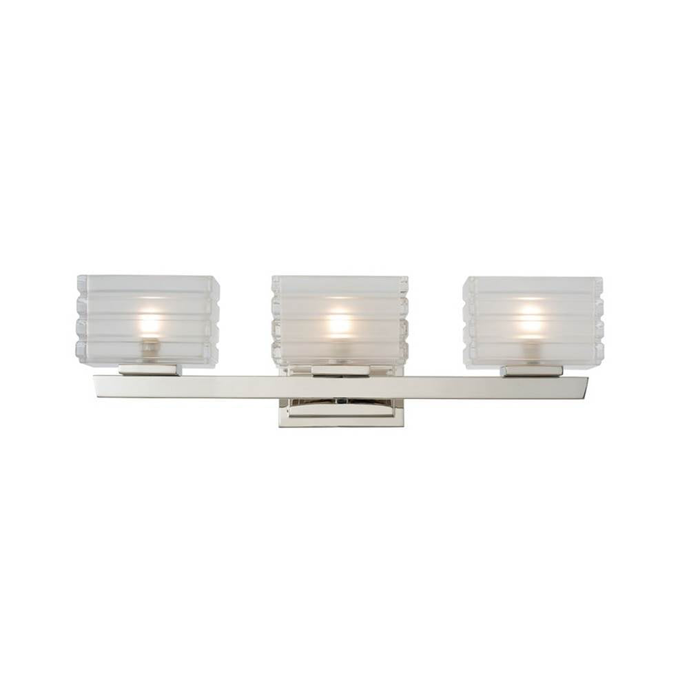 Kalco Lighting Victoria 23-in 3 Light Socket Polished Nickel Vanity Light