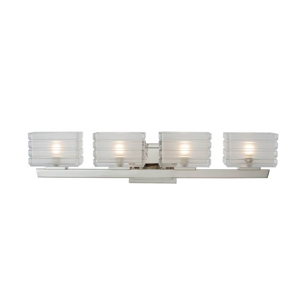 Kalco Lighting Victoria 29-in 4 Light Socket Polished Nickel Vanity Light