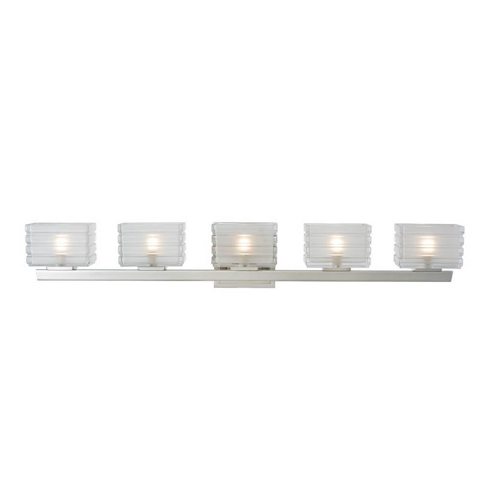 Kalco Lighting Victoria 40-in 5 Light Socket Polished Nickel Vanity Light