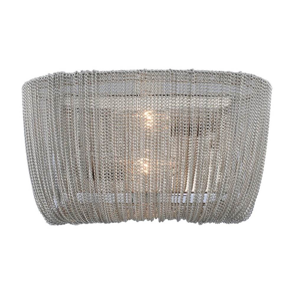 Kalco Lighting Genevieve 7-in 2 Light Socket Polished Nickel Wall Sconce