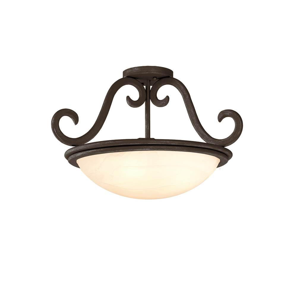 Kalco Lighting  19-in Tortoise Shell Semi-flush Mount