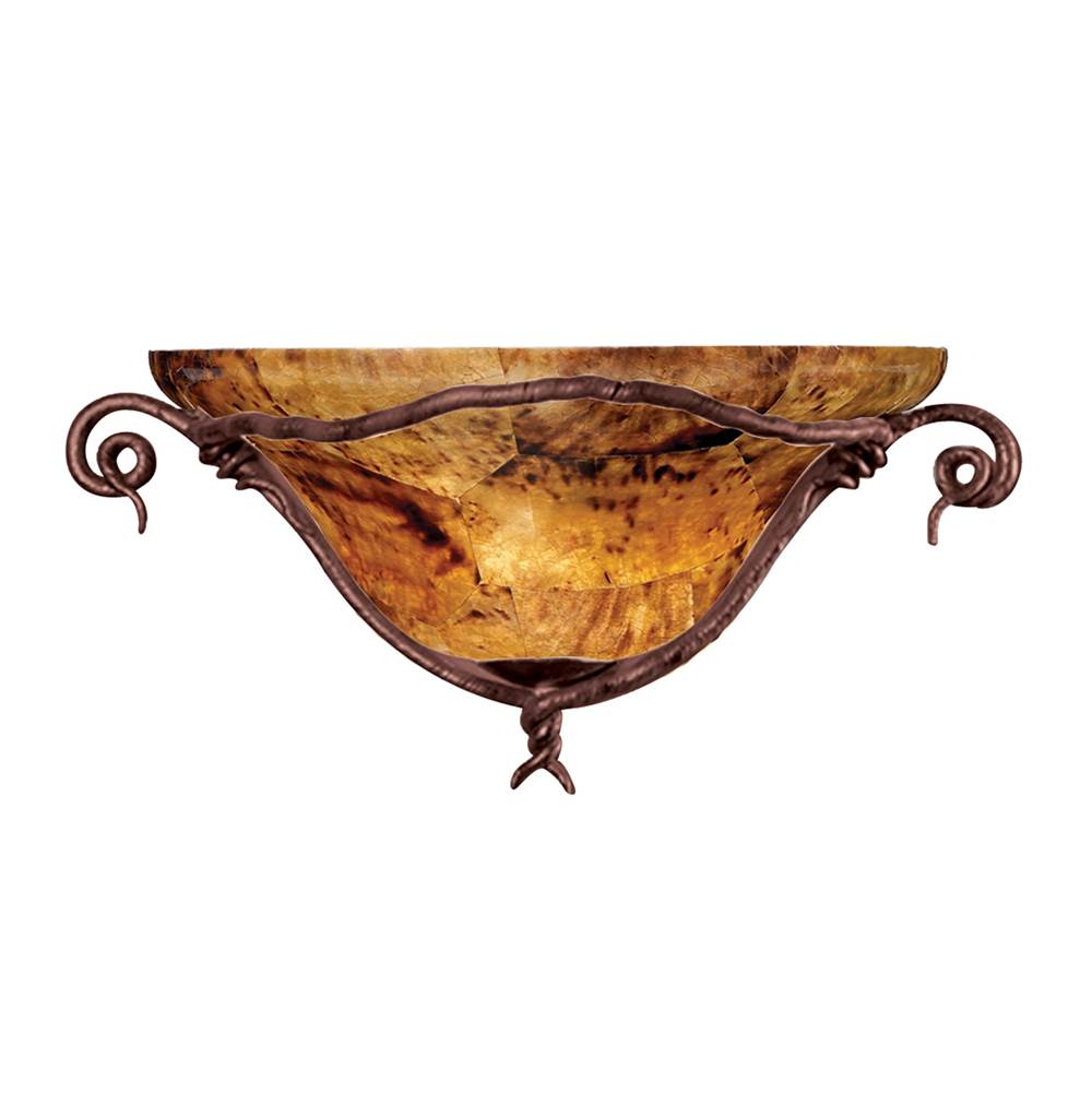 Kalco Lighting Vine 7.5-in 1 Light Socket Bark Wall Sconce