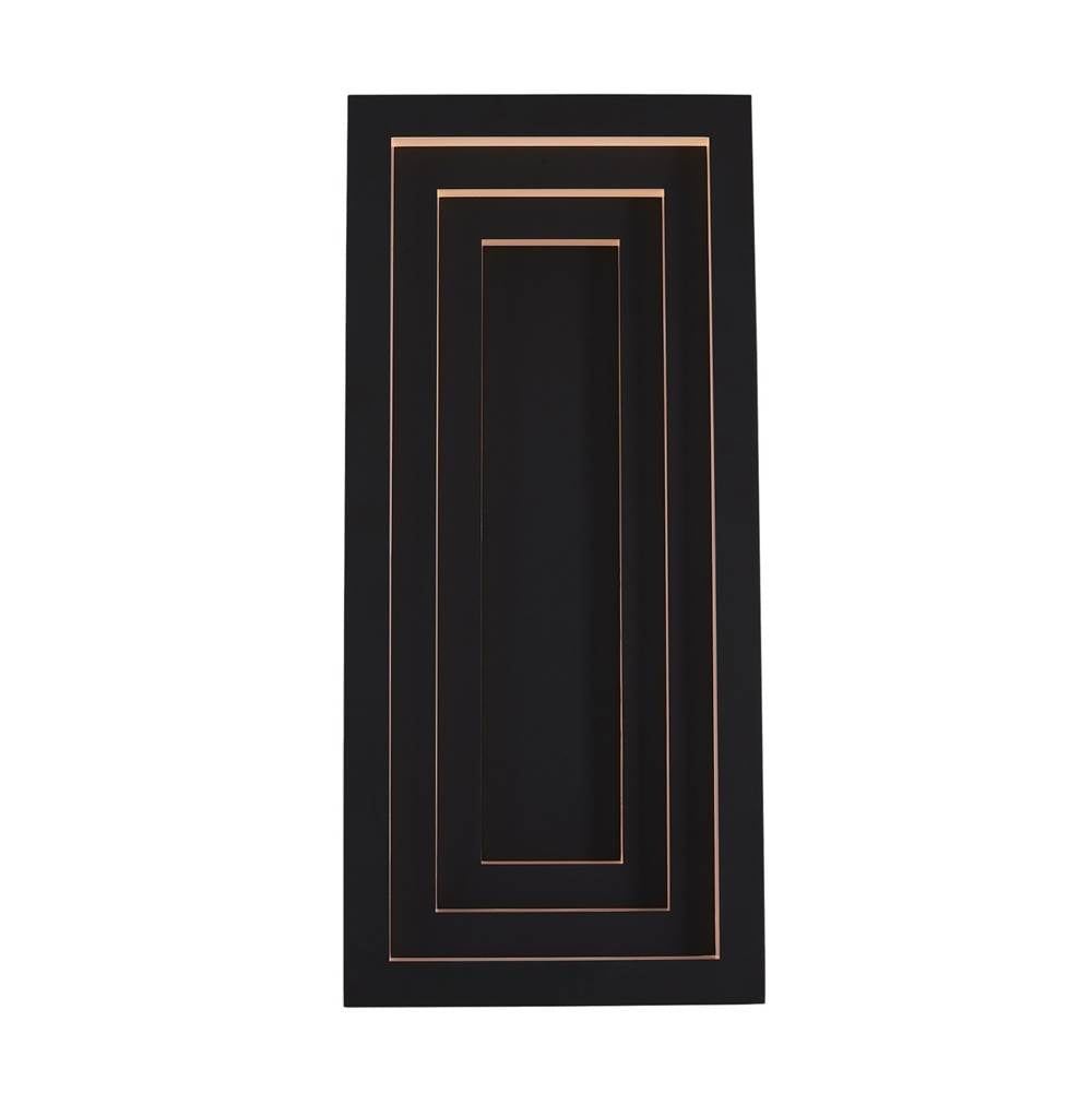 Kalco Lighting Chrysler 20-in 1 Light Led Matte Black Outdoor Wall Sconce