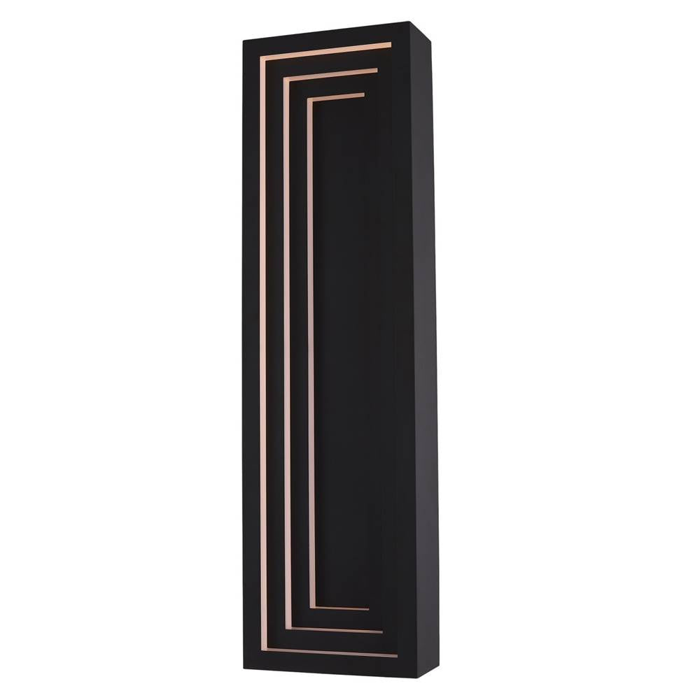 Kalco Lighting Chrysler 32-in 1 Light Led Matte Black Outdoor Wall Sconce