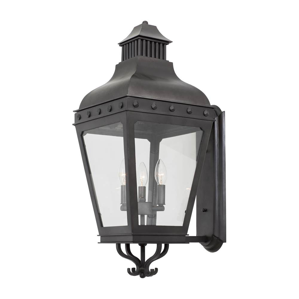 Kalco Lighting 403323AI Aged Iron Winchester Outdoor 29.75-in 3 Light Socket Aged Iron Wall Sconce Image 1