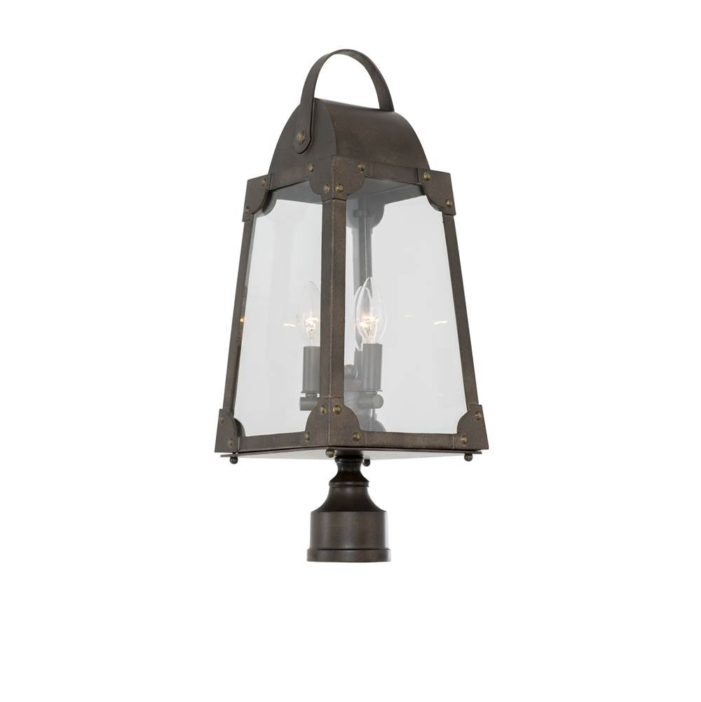 Kalco Lighting Arlington 23.8-in 3 Light Socket Aged Bronze Outdoor Post Mount